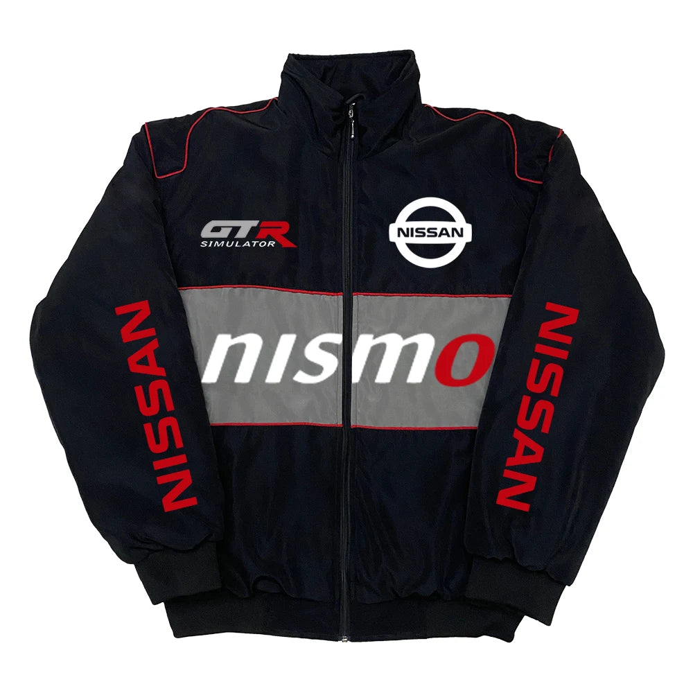 Hot Selling Nissan Racing Thick Jacket, 2025 New 3D Nissan Printed Jacket, Autumn and Winter New Windproof Jacket