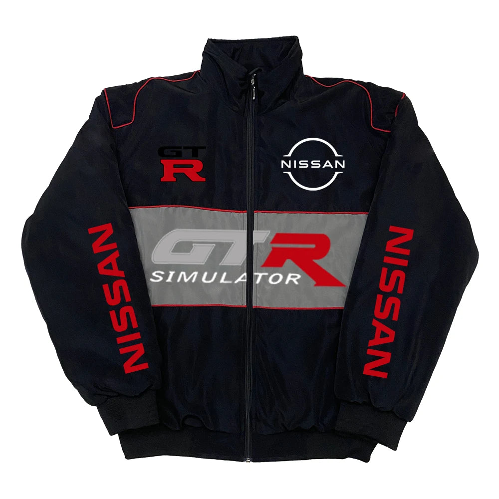 Hot Selling Nissan Racing Thick Jacket, 2025 New 3D Nissan Printed Jacket, Autumn and Winter New Windproof Jacket