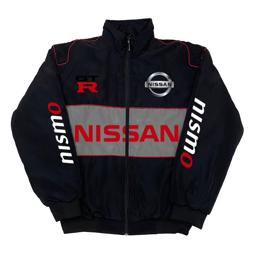 Hot Selling Nissan Racing Thick Jacket, 2025 New 3D Nissan Printed Jacket, Autumn and Winter New Windproof Jacket