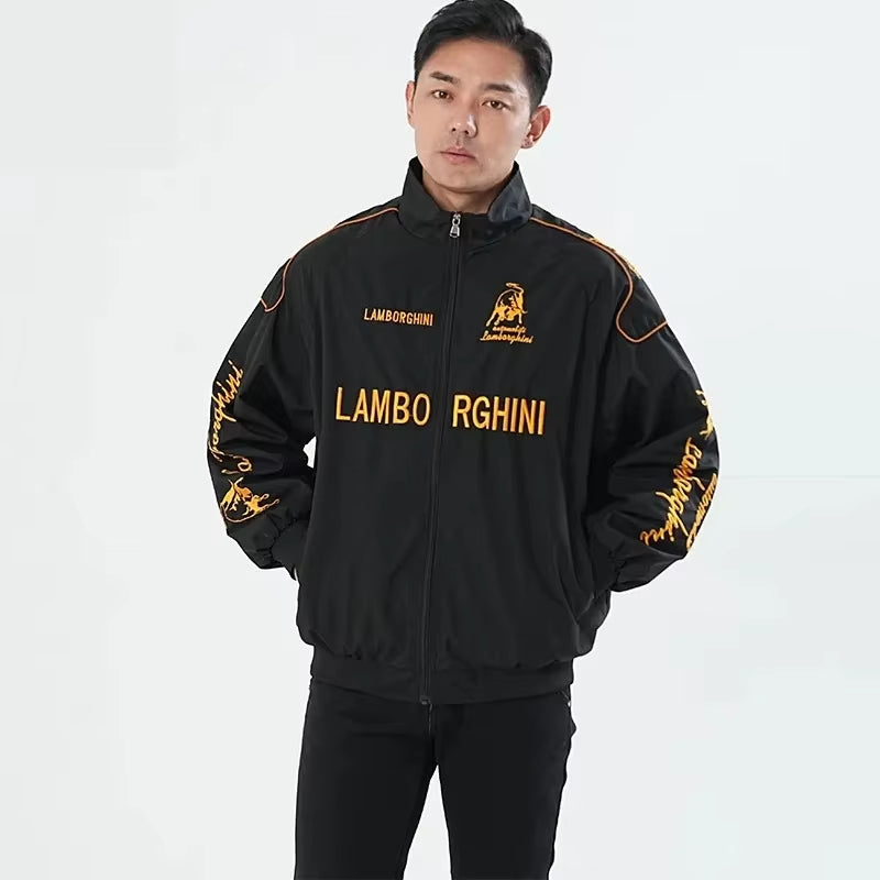 New Cross-Border F1 Lamborghini Embroidered Racing Jacket Motorcycle Riding Casual Long Sleeve Outerwear Men'S Sportswear