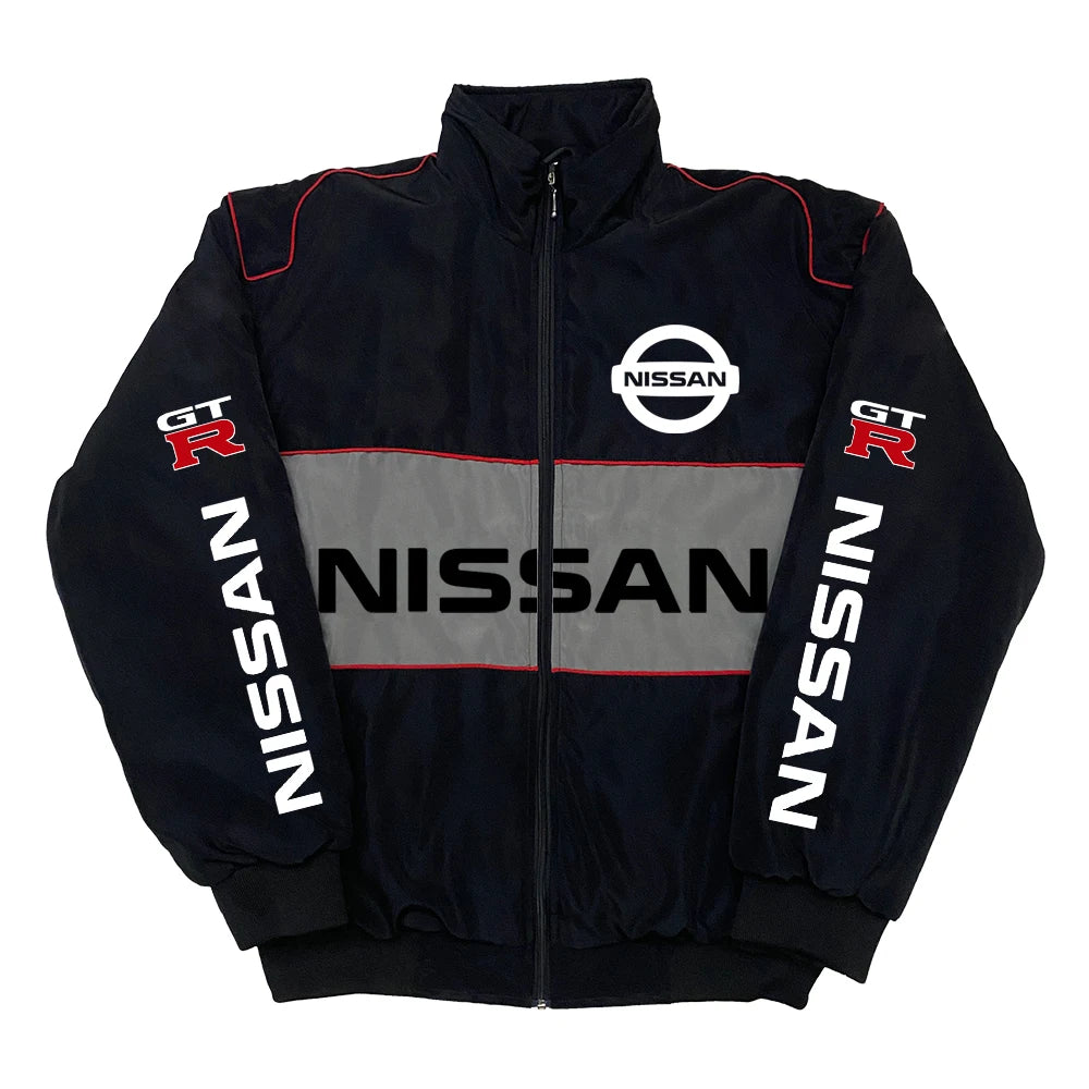 Hot Selling Nissan Racing Thick Jacket, 2025 New 3D Nissan Printed Jacket, Autumn and Winter New Windproof Jacket