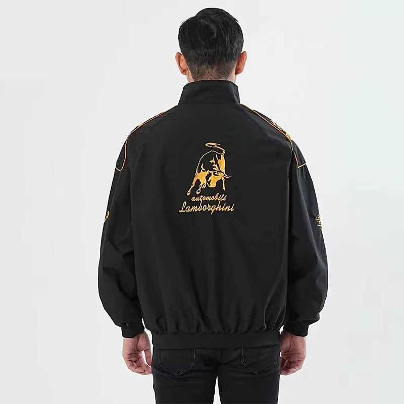 New Cross-Border F1 Lamborghini Embroidered Racing Jacket Motorcycle Riding Casual Long Sleeve Outerwear Men'S Sportswear