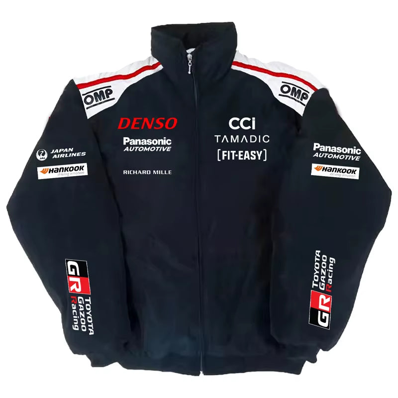 2025 Autumn/Winter Custom Stand Collar Sports Jacket for Auto Rally  Team Suit for GR Racing Enthusiasts Cotton Jacket